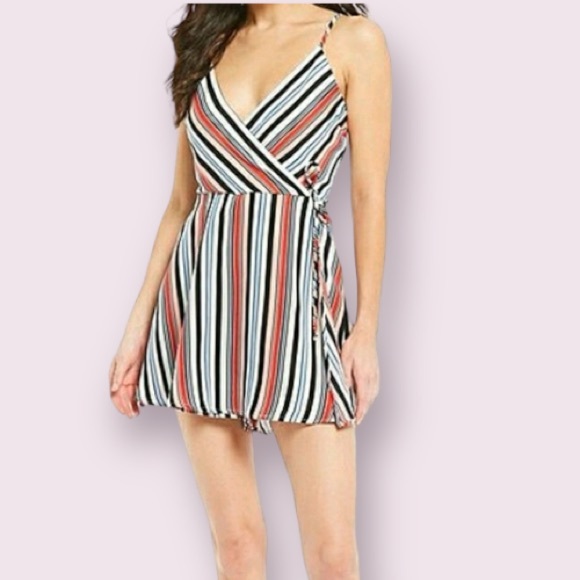 Midnight Doll Multi Color Striped Romper - Picture 1 of 13